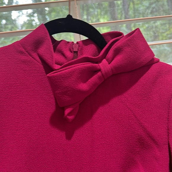 Eliza J Bow Neck Crepe Shift Dress - Picture 4 of 5